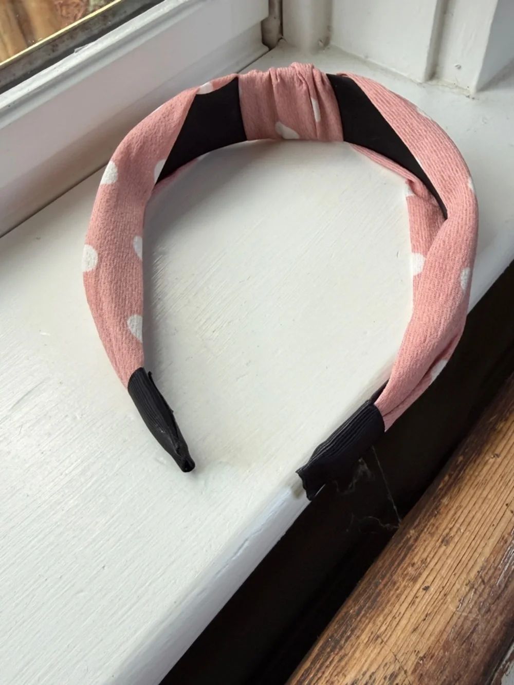 Anthropologie Pink Polk A Dot headband